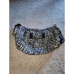 Womens Travelon Leopard Print Organizer Shoulder Handbag Traveling Purse